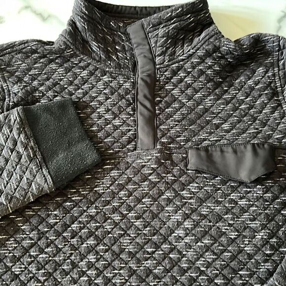 Entro Corbet Style Quilted 1/4 Button Down Pullover Sweatshirt Sz. L - Picture 1 of 8